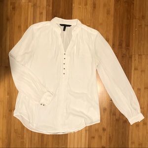 WHBM chiffon buttoned ruffle detail blouse 4